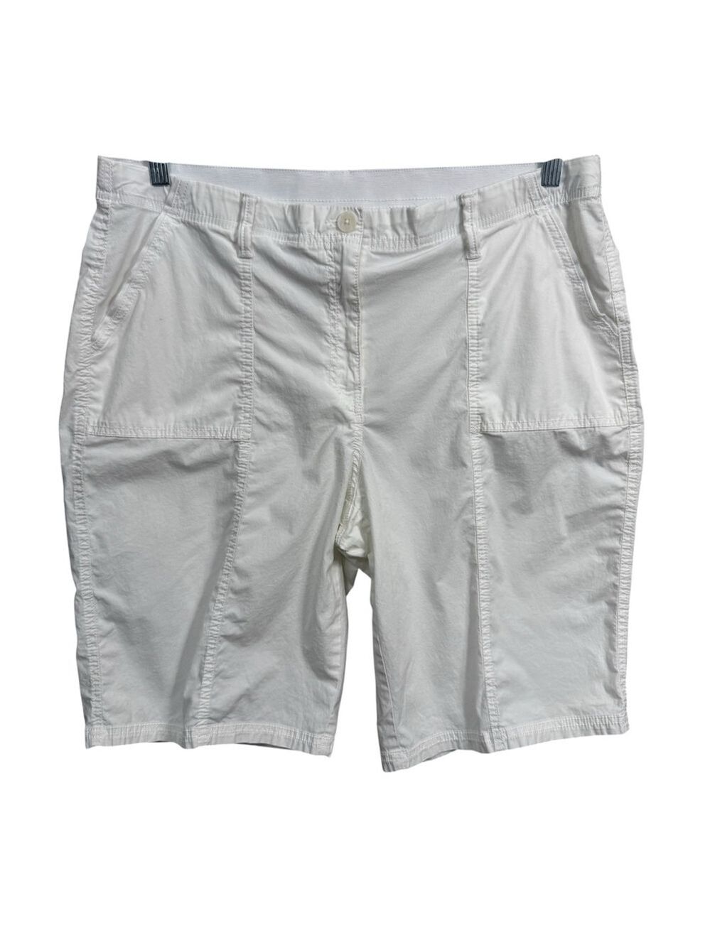 Chico’s White Bermuda Shorts Size 2.5 Large 14 Stretch Cotton